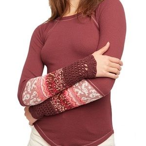 Free People In The Mix Cuff Tee in Rio Vino